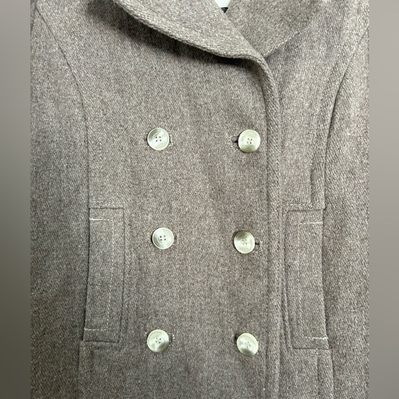 Abercrombie & Fitch Chic collar double breasted wool blend coat size L - Picture 3 of 16